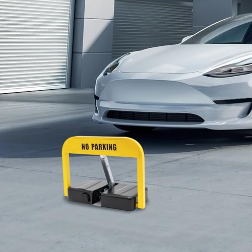 Parkplatzsperre Elektrisch Parksperre 3T Tragfähigkeit 25 ° Pufferschutz Intelligentes Parkschloss mit Fernbedienung Elektronische Private Parkplatz Automatische Barriere