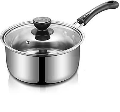 OQHAIR Pentola in Acciaio Inox Pentola per Alimenti Pentolame Pentole Antiaderenti Gas Induzione Cucina Utensili da Cucina