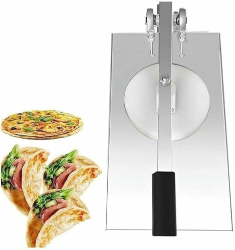 BOOZXCV Manual Pizza Dough Press Machine, Commercial Sheet Pizza Crust Press Plate, Dough Roller Dough Sheeter Pasta Maker, for Pizza, Pie, Tortillas, Pastry and More (20cm)