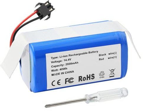 K KYUER Aspirador Batería para Conga Excellence 999 990 950 1090 Series | para RoboVac 11 11C 11S 11S MAX 12 15C 15T 25C 30C 35C G30, para Deebot 500 N79 N79S N79E N79SE Robot Vacuum Cleaner 2800mAh
