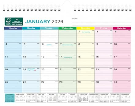 Tyinerc 2026 Calendario da parete - Agenda giornaliera settimanale mensile - Calendario mensile 2026-2027 Pianificatore | Per la programmazione dell'orario accademico delle lezioni a casa Famiglia