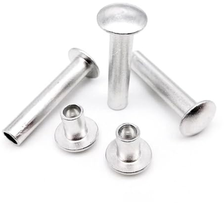 Metallschrauben 10/50 Stück M2,5 M3 M4 M5 M6 Aluminium Rund Flachknopf Linsenkopf Halb Hohlnieten Länge 8-20 mm (Größe: 10, Farbe: 8 mm)(14mm,M5 10pcs)
