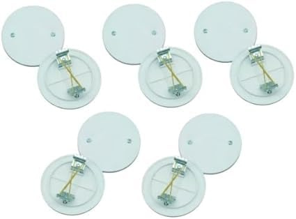 Set 10 pezzi - Coperchio Tondo 65mm con Graffe Protezione IP40 per Scatola Incasso Derivazione - Bianco