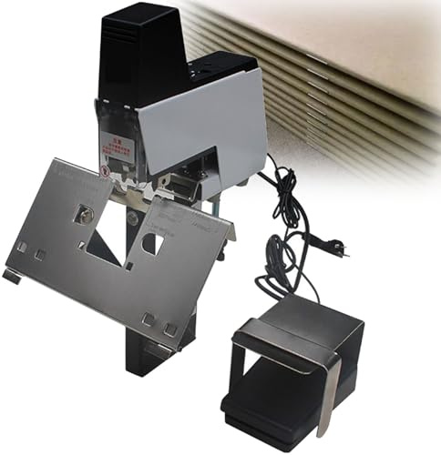 Grapadora eléctrica, grapadora automática de papel resistente para encuadernación de documentos, doble uso para encuadernación plana y de sillín, capacidad para 2-50 hojas