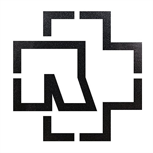 Rammstein Autoaufkleber Logo schwarz, Offizielles Band Merchandise (freistehend) 38 x 38cm Heckscheibe