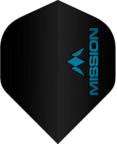Mission Black Logo Dart Flights – 100 Mikron – Standard