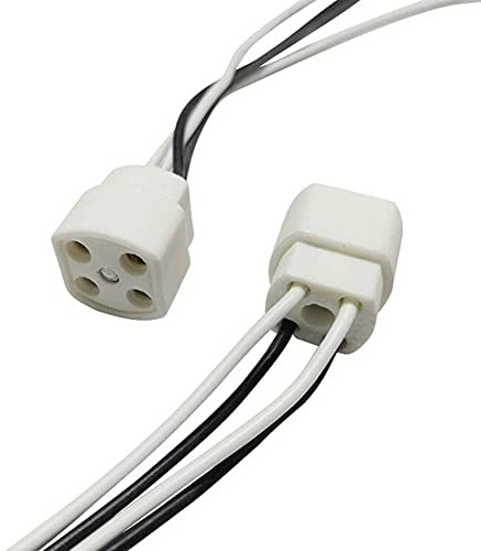 TWDRTDD G10Q 4-Pin Tube Light Socket,Ceramics 4-Pin G10Q Base Socket for FC8T9/DL Circline Fluorescent Lamps (Pack of 2)