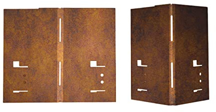 Ecke für Rasenkante Metall - Passend zu unseren 120cm Langen Rasenkanten - 4er Set Ecke für Beeteinfassung Metall - Höhe 13,5 cm - Ideal für Garten Beeteinfassung & Wegbegrenzung – Cortenstahl