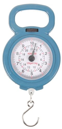 Luxshiny 10kg Portable Hanging Scale Luggage Fishing Weight Scale With Hook | Mechanical Hand Scale With Large Dial Display For Fishing Travel And Kitchen. Portable Weight Scale For Shipping Random Color