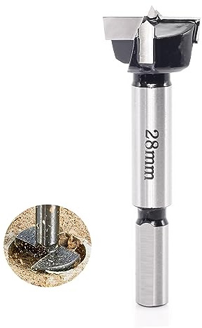 Forstnerbohrer Ø28 mm, HW, Schaft 10 mm, Länge 90 mm, Holzbohrer | Bohraufsätze Zubehör Bohrmaschine für Holz Kunststoff