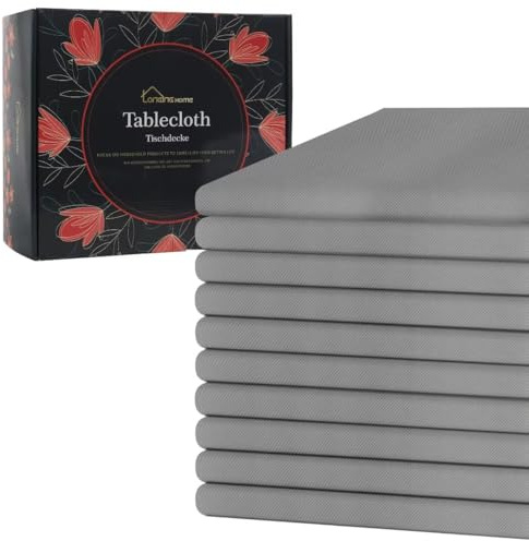 Einweg Vlies Stoffähnlich Tischdecke, 1.18m x 2,5m, Grau, Hochzeit, Geburtstag, Party, Dekoration, Bierzeltgarnitur