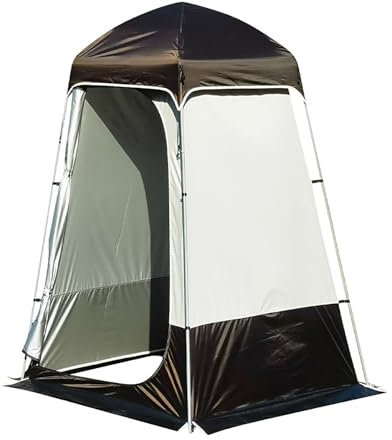 Tente de Douche, Cabine Essayage de Extérieur, Adaptée pour Une Personne Seule se Doucher et Changer de Vêtements, 140 x 140 x 230 cm, Portable(Brown)