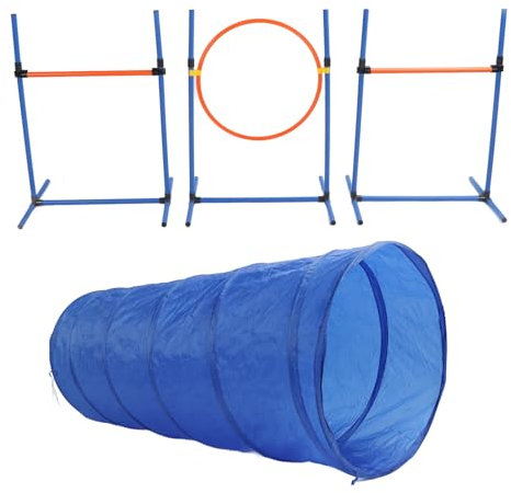 Syrisora ​​Hunde-Agility-Trainingsausrüstung, Zusammenklappbare Tunnel-Sprungringstangen, Hunde-Hindernis-Trainingsset den Hof Im Freien