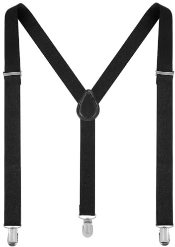 Gjinxi Hosenträger für Herren, 2.5 cm Verstellbares Hosenträger mit 3 Metall Clips Einheitsgröße für Männer und Frauen