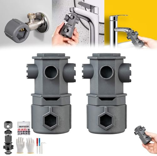Kemperer All-in-One-Schraubenschlüssel-Werkzeug-Set for Wasserhahn, multifunktionaler Wasserhahn-Schraubenschlüssel mit nützlichen Gadgets, 16-in-1-Schraubenschlüssel-Werkzeug-Set for Wasserhahn, Küch