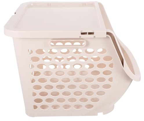 Angoily Cesta Organizadora de Cocina Frente Abierto Apilable de Plástico y Diseño Ventilado para Cebollas y Especias en Encimera | Organizador de Cocina para Patatas y Verduras, Diseño Ventilado, Uso en Encimera y Despensa