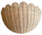 Cesta de pared de mimbre festoneada, cesta de mimbre colgando rústica de pared festoneada colgada por frutas/vegetales/planta/artículos de tocador en la cocina/baño/sala de estar