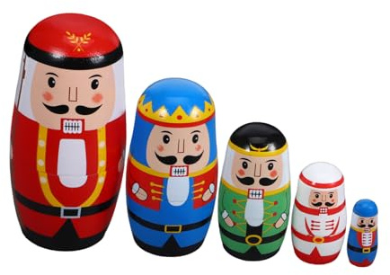 TIDTALEO Del Cascanueces De Madera De Festivales Rusas Adornos Navideños Pastel Decoración De Escritorio Navidad