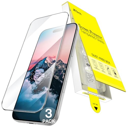 JETech Pellicola Protettiva per iPhone 17 Pro Max, 3 Pezzi | Allineamento Automatico e Installazione in un Solo Passaggio, Vetro Temperato 9H, HD Trasparente, Installazione Senza Bolle
