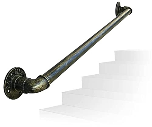 Bronzo antico il – 100 cm – ringhiera regolabile per scale interni/esterni – set completo (100 cm) per un supporto sicuro e stile