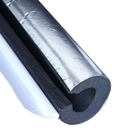 Rohrisolierung Schaumstoff, Heizungsrohre Isolierung, Innendurchmesser110mm, Dicke 20mm, Länge 95cm, Rohrisolierung Selbstklebend, Frostschutz, Isolierung
