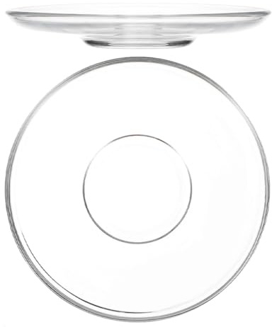 NULYLU 2 Platillos De Cristal Transparente Para Tazas Platos De Té Redondos Pulidos Plato Cristal Té 4.72 in Para Aperitivos Postres Y Reuniones En Casa O Exterior