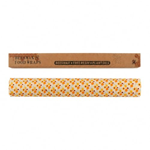 Beeswax Food Wrap Roll 33 x 100 cm Reusable Beeswax Wraps Food Storage Wrap Reusable Sandwich Wrap for Cheese Leftovers Bowl Covers Picnic Small UK Kitchen Storage