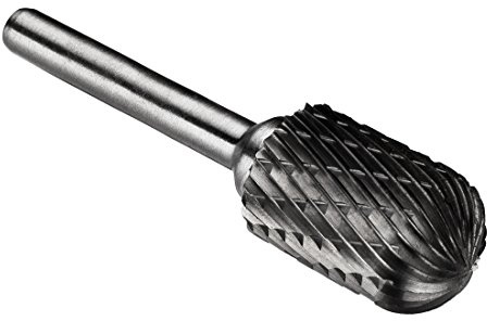 sourcing map Fraise Rotative Lime en carbure de tungstène à double coupe en forme de boule de cylindre Tige de 6 mm et diamètre de tête de 16mm