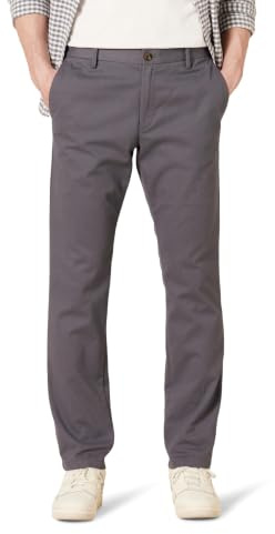 Amazon Essentials Men's Slim-Fit Wrinkle-Resistant Flat-Front Chino Pant, Grey, 30W x 30L