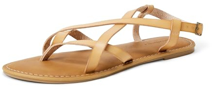 Amazon Essentials Sandales à Lanières Décontractées Femme, Nature, 38 EU