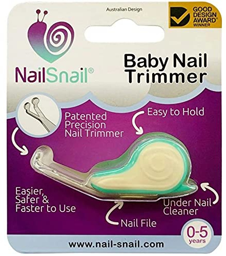 NAIL SNAIL Baby nagelvårdssats. Baby nagelvårdsset: Baby nagelklippare, fil och under nagelrengörare. Perfekt för nyfödda, spädbarn och småbarn. Säkrare än klippare, sax. Enklare än nagelfilaren