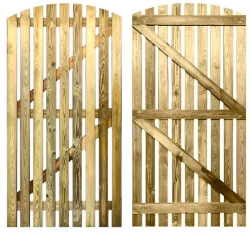Ruby 6ft x 3ft Premium Curved Top Picket Gate