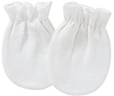 Wr 1 Paire Moufle pour Bébé, Gants en Cotton Doux Anti-Rayures pour Bébé, Mitaines De Garde-Mains De Couleur Unie pour Nouveau-né Fournitures pour Bébés Cadeaux De Douche