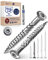 Viti a testa bombata per terrazze, 5 x 50, in acciaio inox A4, viti a testa bombata Torx, 5 mm, spesse, 250 pezzi, viti per legno Torx, lunghezza 50 mm, con 1 punta Torx