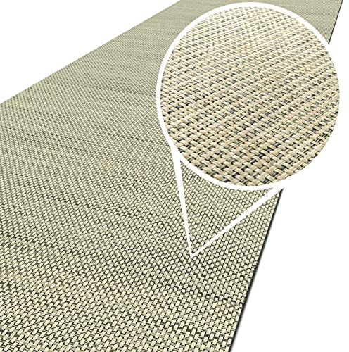 ANRO Läufer In-/Outdoor Teppich wasserfest Balkon Teppich auch für Balkon und Terasse Flur Bodenmatte wetterfest Dune Abwaschbar 100 x 50cm