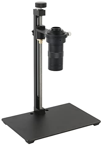 Mikroskop-Zubehör-Kit Tragbare Aluminiumlegierung Elektronischer Mikroskop -Kamera -Stand Schreibtisch Halterung 50 -mm -Ringobjektiv Mikroskopische Objektträger (Color : Microscope Stand)