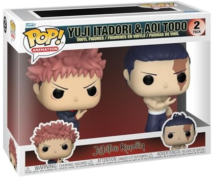 Funko POP! Animation: Jujutsu Kaisen (JJK) 2 Pack - Yuji Itadori & Todo | Offizielles Anime Merch - Vinyl Sammelfigur als Regal Deko - Geschenkidee zum Geburtstag für Fans und Sammler