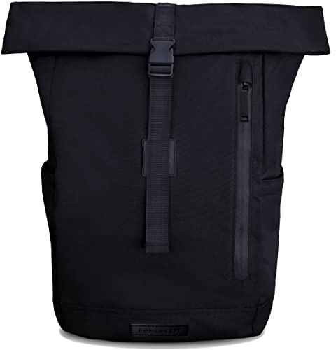 Bomence - Rolltop Rucksack für Damen & Herren - Rucksack Rolltop aus recyceltem PET - Ultra leichter Uni Rucksack mit Laptopfach - wasserresistenter Urban Rucksack