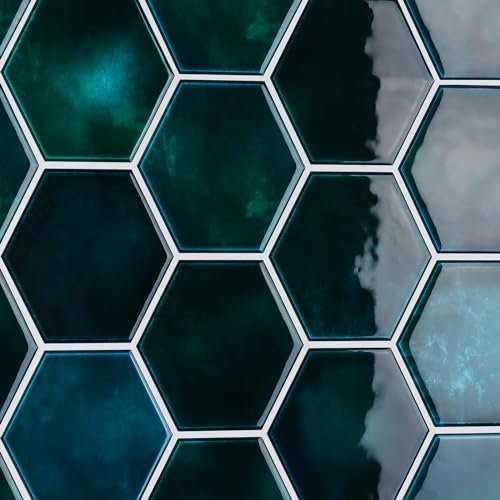 CRE8TIVE Dunkelgrün Fliesenaufkleber Marmor 30.5cm x 30.5cm 16 Stücke Wandaufkleber Küchenrückwand Wasserdicht Dekoration Fliesenaufkleber Bad Selbstklebend Fliesenaufkleber Fliesen Aufkleber