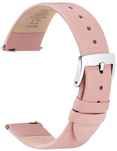 OTTOODY Elegantes & Ultraweiches Leder Uhrenarmband - 12mm, 16mm, 20mm Armband mit Schnellverschluss für Damen & Herren - Hochwertiger Ersatz für Uhr & Smartwatch