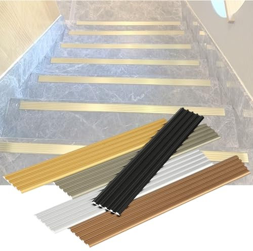 LIYI929GP Metall rutschfeste Treppenkante Übergangsstreifen Für Drinnen Draußen, Treppenkantenprofil 90x4 90x5cm Dauerhaft Antirutsch-Profil Treppenprofile Kantenschutz, Treppenstufen Übergangsprofil