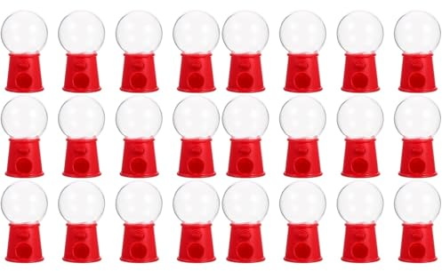 Amosfun Mini Candy Machine Bank: 3 Inch Twist Candy Vending Machine Candy Bean Dispenser Gumball Machine -Off Refill, 24 Pack