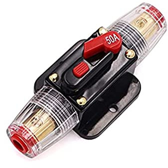 RFXOGTYFZ 12V 24 Auto LKW Audio Leistungsschalter 20A 30A 40A 50A 60A 80A 100A 125A 150A Self-Recovery Sicherungshalter Modifizierter Sicherungsadapter (Color : 50a)