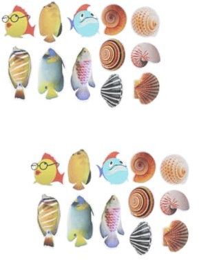 MAGICLULU 2 Sätze à 12 STK rutschfeste Aufkleber Anti-rutsch-Klebeband Für Das Badezimmer Meerestieraufkleber Fischduschenaufkleber Cartoon-badewannenapplikationen Wasserfeste Aufkleber PVC