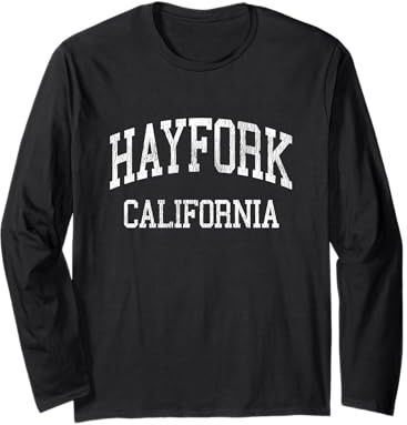 Hayfork California CA Vintage Athletic Sports Design Long Sleeve T-Shirt