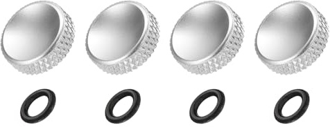PATIKIL Kameraskjutarknapp, 4-pack 12 mm konkav ytknapp ren koppar kameraknapp för Nikon för Fujifilm för Leica DSLR/SLR, silver