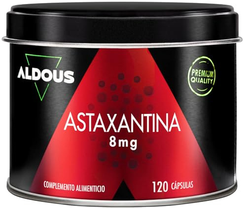 Astaxantina - 120 Capsule Morbide con 160mg Olio di Astaxantina Naturale - Estratto Haematococcus Pluvialis - Antiossidanti Integratori Sistema Immunitario, Occhi, Pelle - Senza OGM - ALDOUS