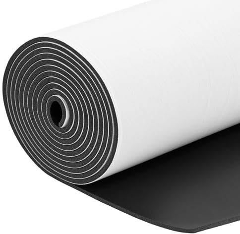 QWORK® Rodillo de espuma autoadhesiva, 30cm x 3mm x 2m placa de espuma caucho sintético, para sellado de puertas y ventanas, proyectos de bricolaje