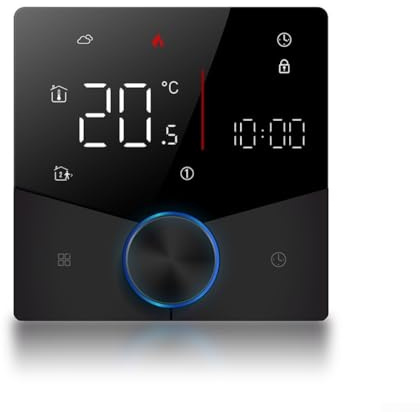 KHIronHive Controlador inteligente WiFi de calefacción de suelo con pantalla digital, para Tuya/para sistemas de calderas de calefacción por suelo radiante eléctricos o de agua, 16 A, control de