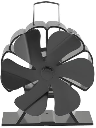 Der Wärmebetriebene Ofenventilator Mit 6 Flügeln Und Magnetischen Thermometern Verteilt Die Warme Luft Effizient Für Den Energiesparenden Temperaturüberwachungsventilator Für Holzpellets
